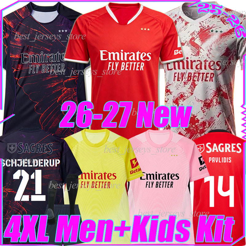 4XL 2026/27 BeNfIcAS TRUBIN 4th soccer Jerseys SCHJELDERUP PAVLIDIS LUKEBAKIO IVANOVIC PRESTIANNI AURSNES BARRENECHEA DEDIC men kids kit socks sets football shirt