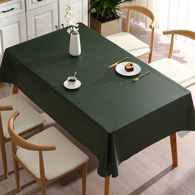 YL-38600 Custom Solid Color Tablecloth Wholesale Waterproof Oil-proof Heat-proof Wash-free Tablecloth Coffee Table Cloth INS Style Hotel Tablecloth