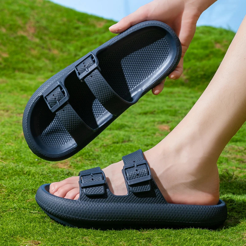 Mens Outdoor Fashion Thick Sole Sandals - Non-Slip Shower Slippers for Bathroom Lightweight Comfortable House Slipper 260625 - view 6