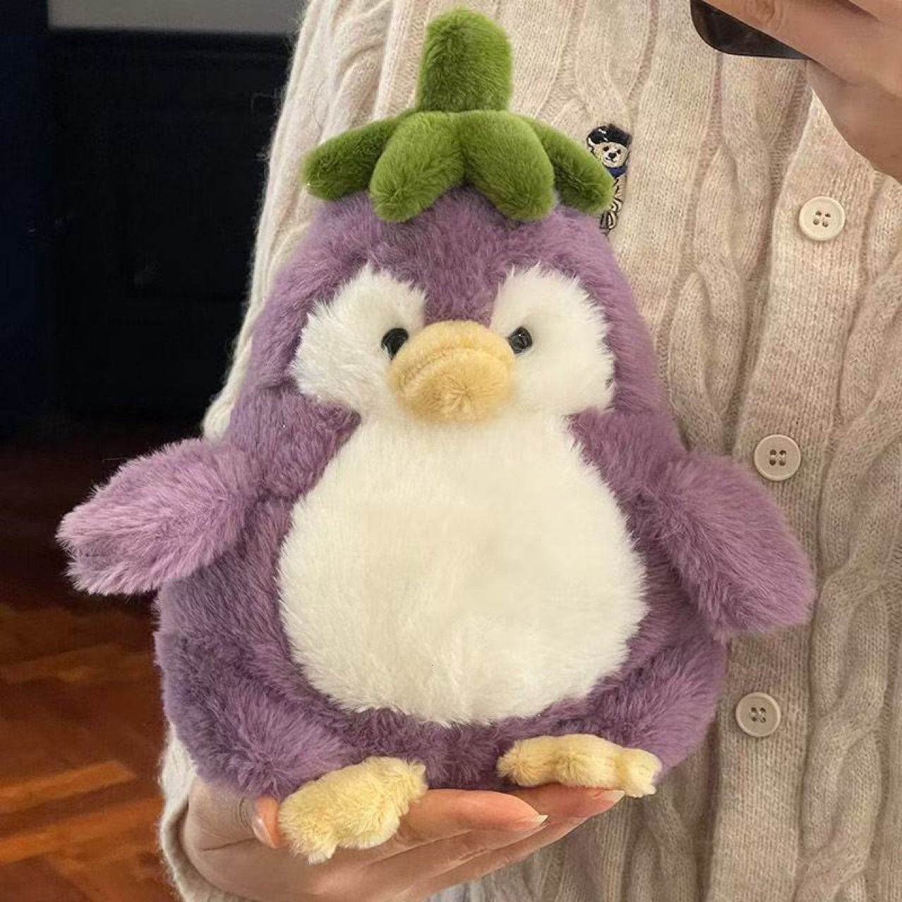 Internet-famous purple eggplant plush toy doll large size sleeping pillow gift for boys and girls 210128