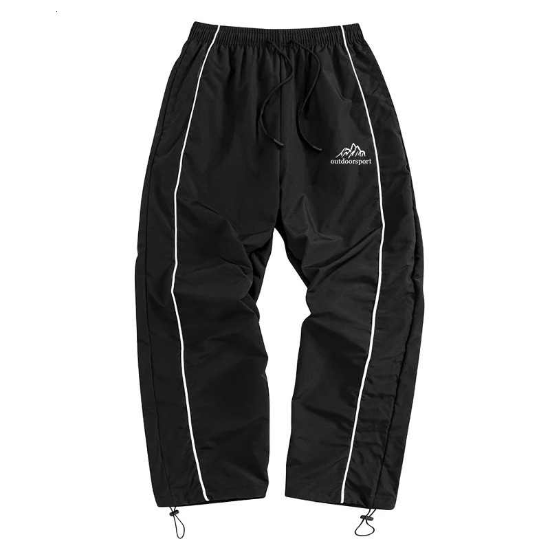 Mens Mountain Print Trendy Sporty Pants with Lines Gym Workout Running Trousers Side Pockets Athletic Quick Dry Sweatpants 260506