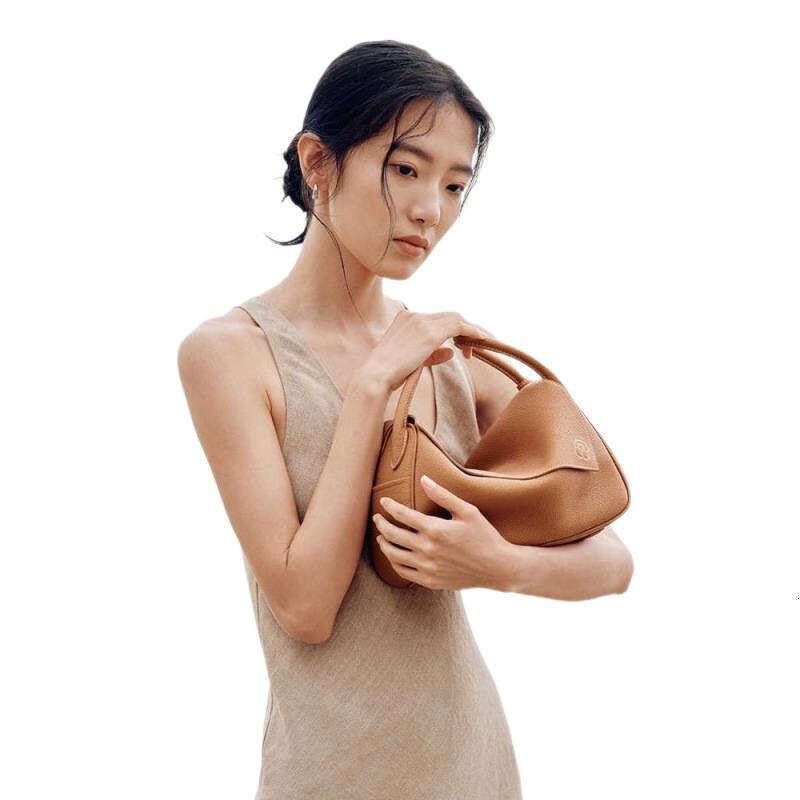 Same Style As Wang Churan S Gongxuan Yuanbao Top Grain Cowhide Pillow Shoulder And Crossbody Bag Commuter Underarm SENYY