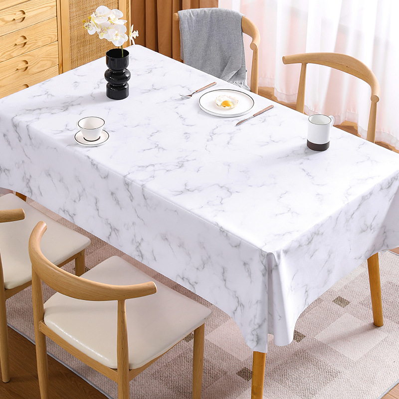 YL-38604 Custom Solid Color Tablecloth Wholesale Waterproof Oil-proof Heat-proof Wash-free Tablecloth Coffee Table Cloth INS Style Hotel Tablecloth