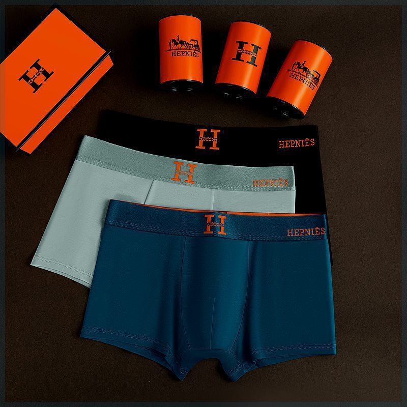 Premium Designer Mens Boxer Briefs Breathable Tech Modal Temperature Sensing Sports Comfortable Canned Packaging Casual Daily Wear Underwear