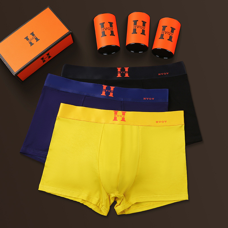 Comfortable Elastic Daily Wear Plus Size Designer Magnetic Mens Underwear Modal Ultra Thin Breathable Tech Temperature Sensing Square Boxer Briefs