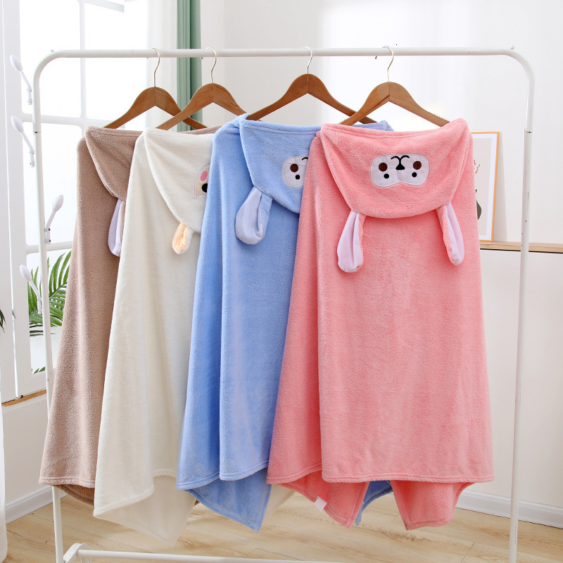 MICHLEY Unisex Cute Hooded Bath Baby Towel Hood born White Bathrobe Shower For Kids Boy Girls Animal Face Infant Blanket 0-9T 260415