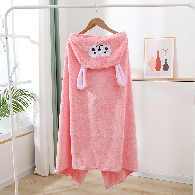 MICHLEY Unisex Cute Hooded Bath Baby Towel Hood born White Bathrobe Shower For Kids Boy Girls Animal Face Infant Blanket 0-9T 260415