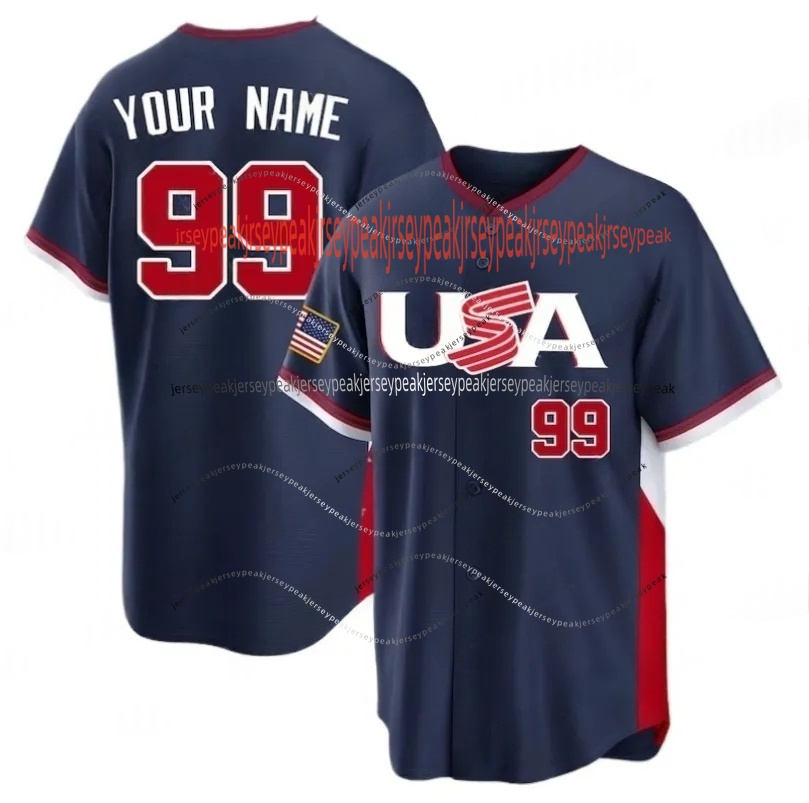 20 Alonso Team USA 2026 Jersey World Baseball Classic Crow-Armstrong Skenes Raleigh Realmuto Schwarber Dlaz Tucker Bregman Carroll