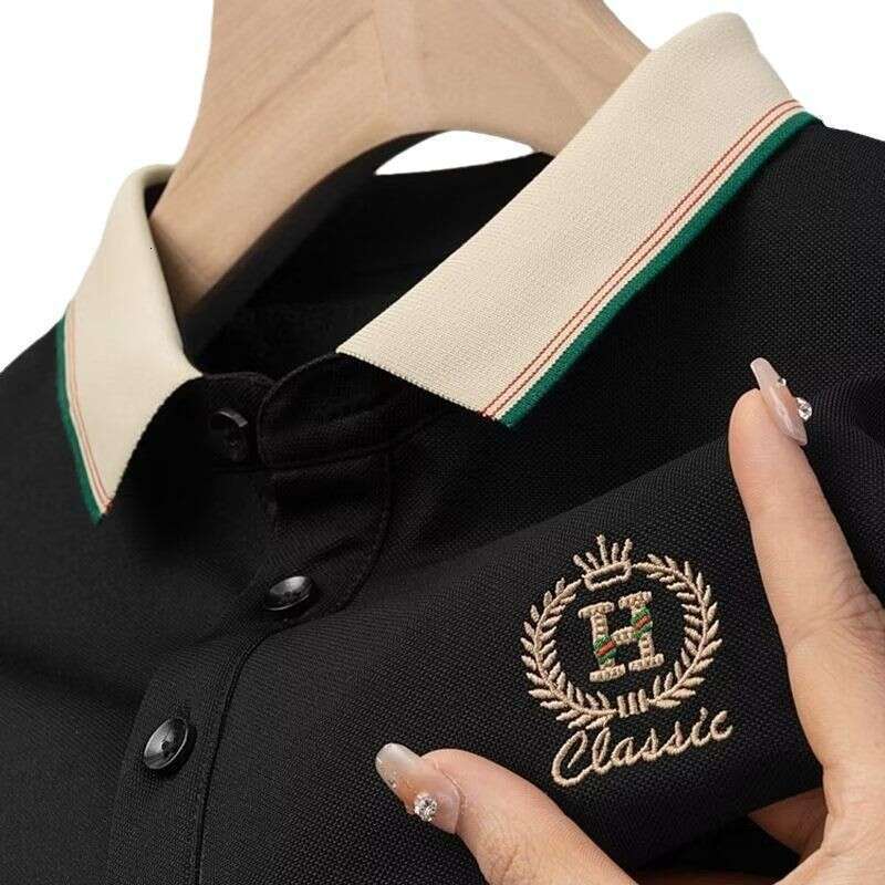 Designer 2026 Luxury New Men's Polo Shirt Short Sleeve T-shirt Summer Business Turn-down Collar Embroidered Thin Top Free Shipping