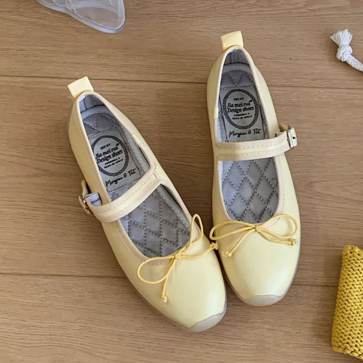 Ballet 2025 Spring New One-Strap Bow Mary Jane Flat Korean Niche Single Shoes for Women ddmythur