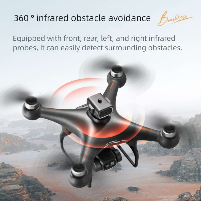 Famous Brand S Brushless Drone Four Sided Obstacle Avoidance Aerial Photography HD Flight Controller Optical Flow Positioning Remote Control Long Batt