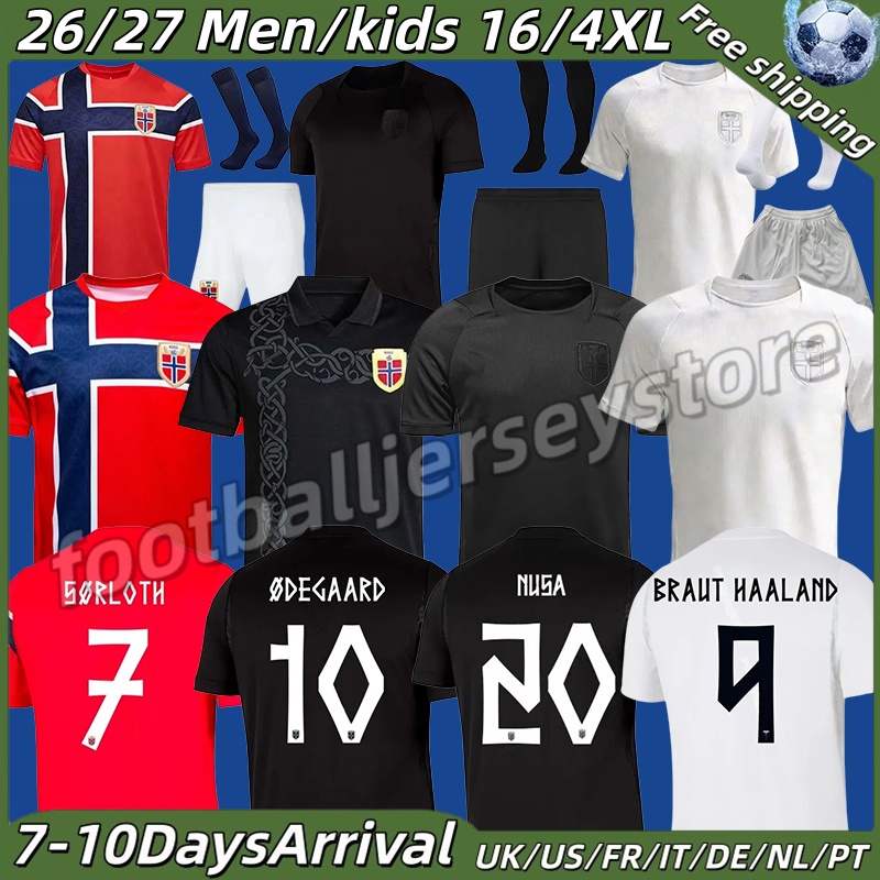 2026 2027 norway jerseys BRAUT HAALAND world cup Soccer Jerseys SORLOTH HORN MYHRE NUSA DONNUM RYERSON MOLLER Norway 26 27 Home away venue Football Shirt Men kids kit