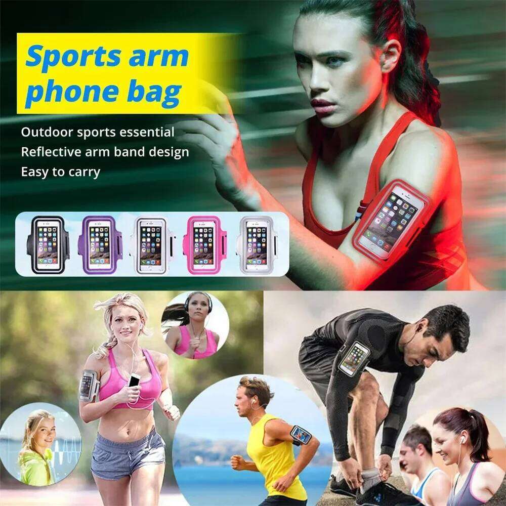 Sports Phone Armband Gym Running, Outdoor Sweatproof Arm Band Holder, Universal Case for iPhone Samsung Mobile Phones 7 inch