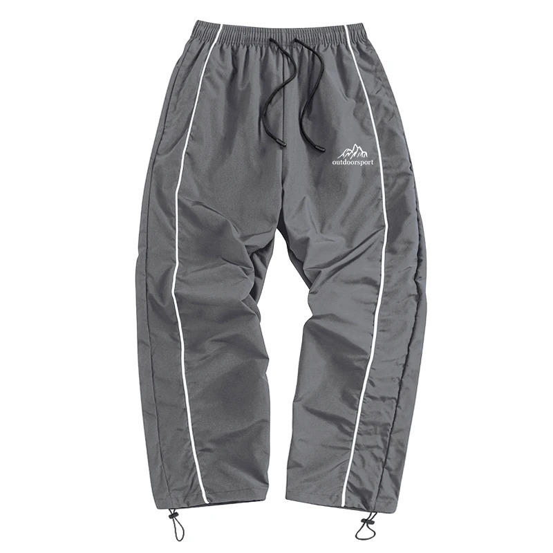 Mens Mountain Print Trendy Sporty Pants with Lines Gym Workout Running Trousers Side Pockets Athletic Quick Dry Sweatpants 260506 - view 3