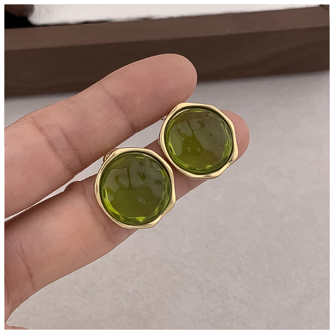 Designer Earrings Women 18K Gold Silver Plated Earring Small Round Vintage Glass Hoop Earrings Luxury Jewlery Designer for Women Free Shipping Buy One