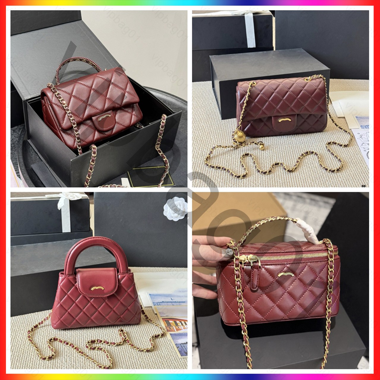 10A Luxury cc bag designer crossbody shoulder bag women's makeup bag sacchanel chain vanity bag high quality toiletry bag fashion classic tote handbag purse wallet