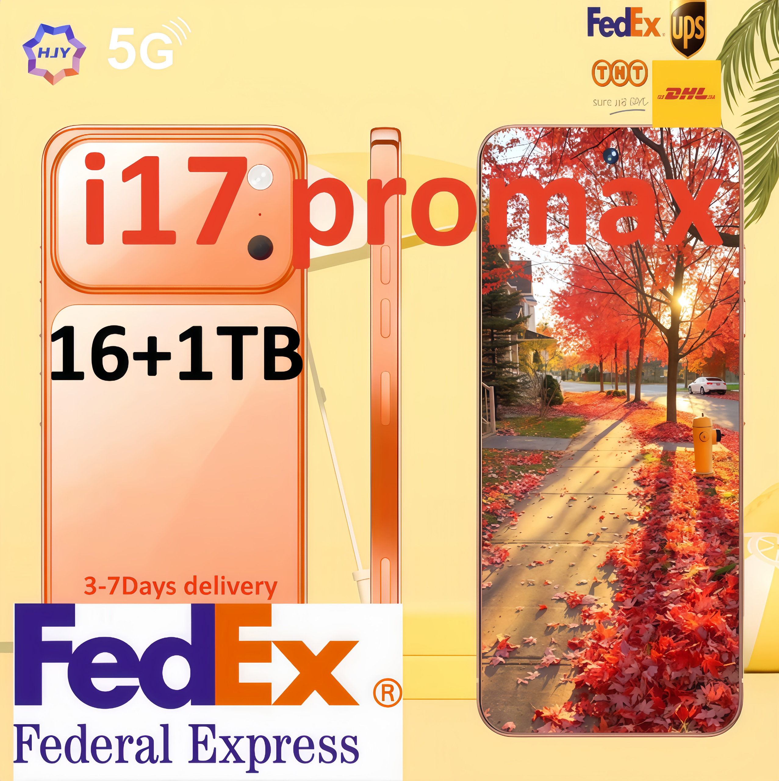 i16 i17 Pro Max 16+1TB cellphone wireless charging 5G smartphone network unlock 72+108MP pixel fingerprint unlock facial recognition