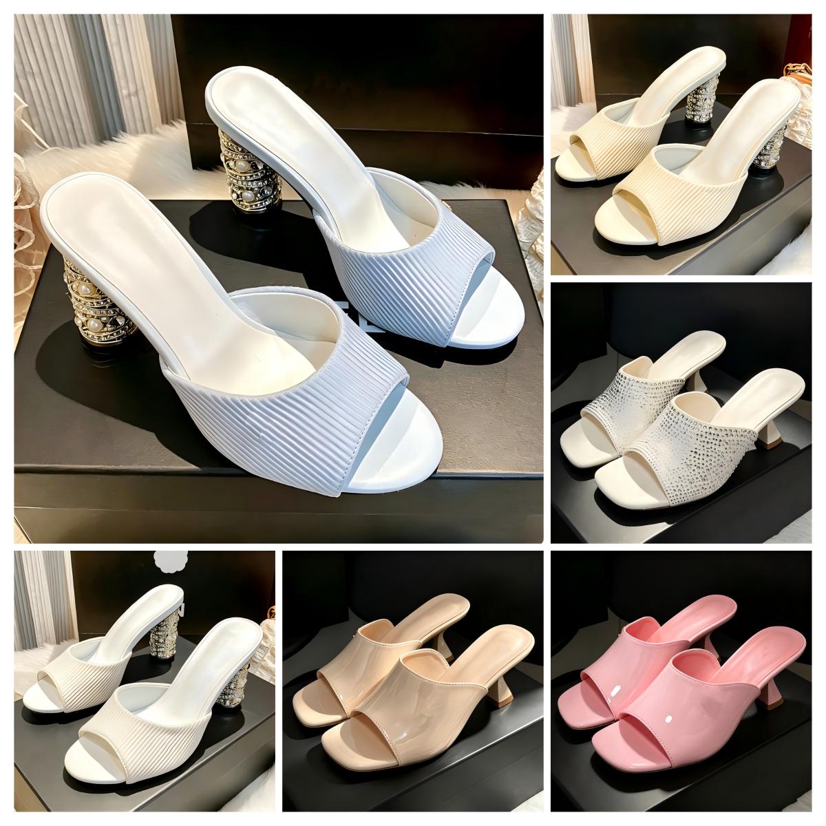 summer Designer Sandals shoes women for woman luxury slides kitten heels high slippers stiletto wedge runner cc de mujer white block cha sandles nelflip flops 996485