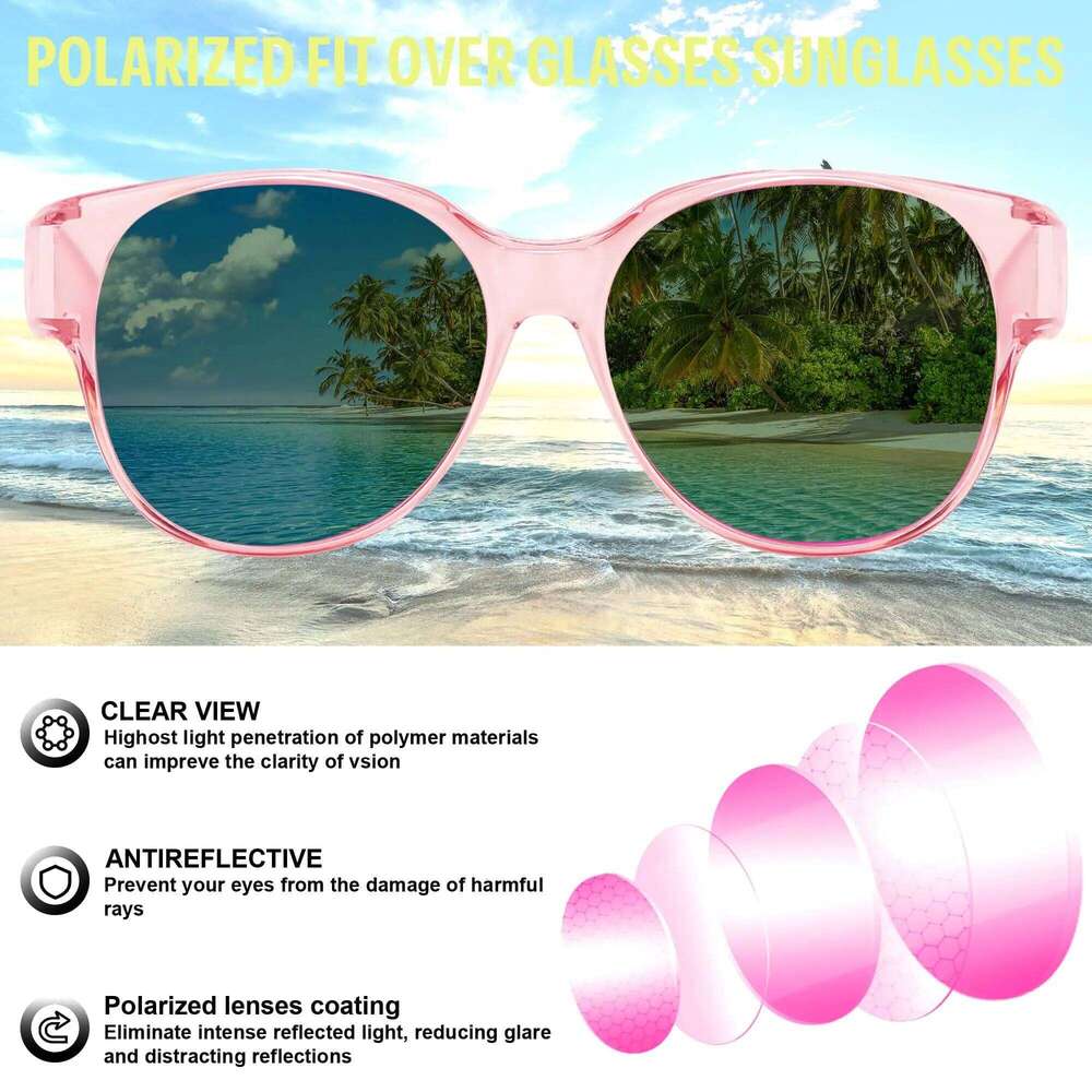 Fit Glasses for Women Polarized, Trendy Sunglasses Wear Over Glasses, UV Protection 1 Pack 26W0505 - view 7