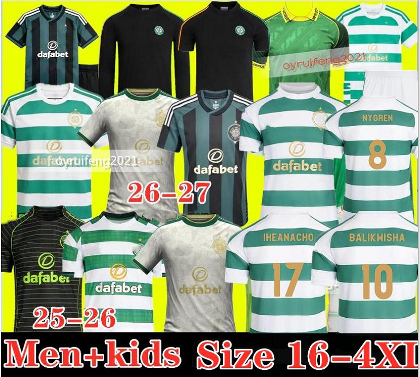 26 27 CeltsS Soccer Jerseys Home Away EDOUARD CelticFc 2026 2027 JOSEPH Football Shirt ELYOUNOUSSI TURNBULL ETI CHRISTIE JOTA GRIFFITHS FORREST GUEYE 1111