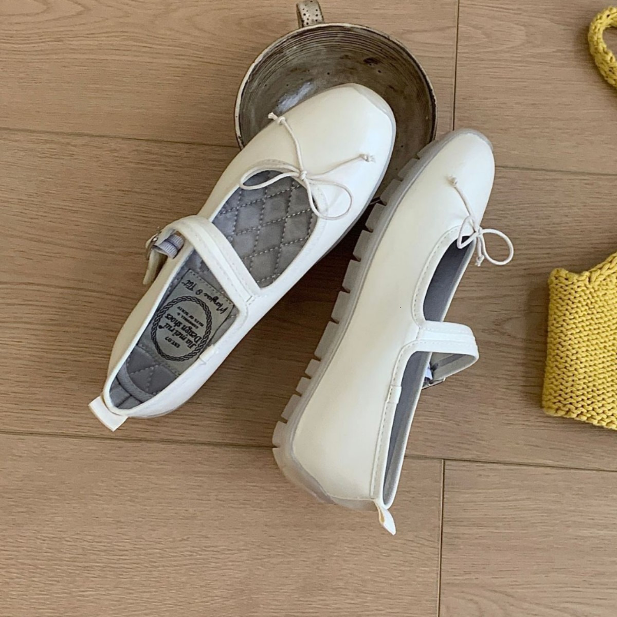 Ballet 2025 Spring New One-Strap Bow Mary Jane Flat Korean Niche Single Shoes for Women ddmythur
