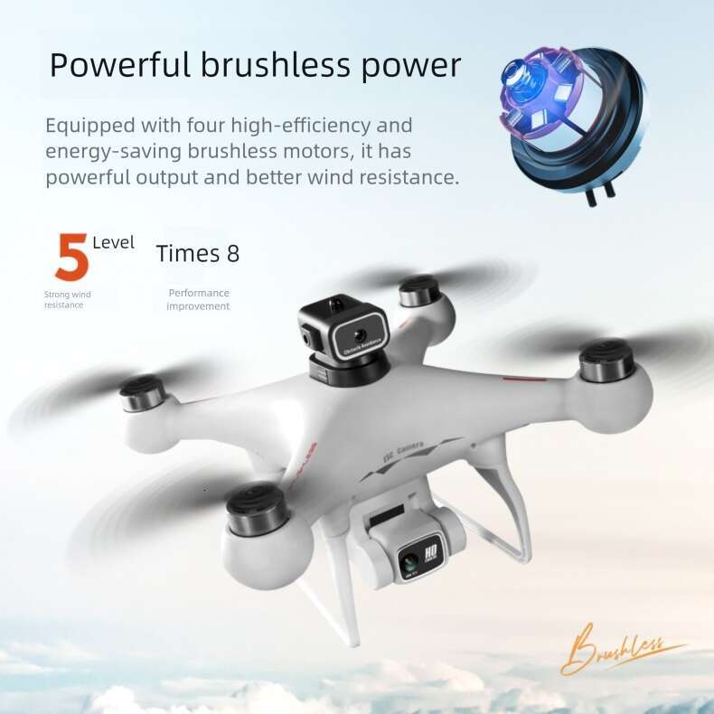 Famous Brand S Brushless Drone Four Sided Obstacle Avoidance Aerial Photography HD Flight Controller Optical Flow Positioning Remote Control Long Batt