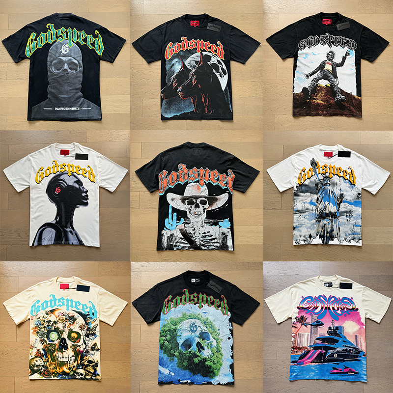 T shirt God speeds tshirt mens designer round neck Tee Summer Men Women High Quality Streetwear Hip Hop Fashion short sleeve vintage washed black tee s-xl