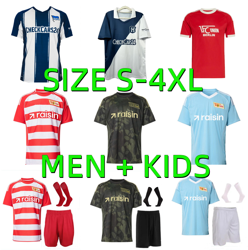25 26 Hertha BSC Soccer Jerseys 2025 2026 Limited Version PIATEK CUNHA CORDOBA STARK Union Berlin KRUSE Haraguchi TRIMMEL TEUCHERT FRIEDRICH football shirt Men Kids
