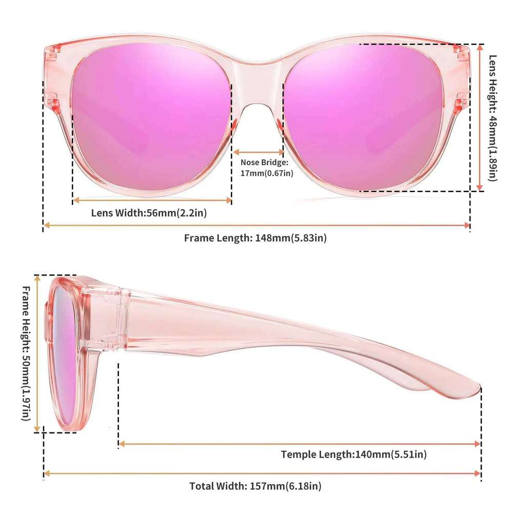 Fit Glasses for Women Polarized, Trendy Sunglasses Wear Over Glasses, UV Protection 1 Pack 26W0505 - view 5