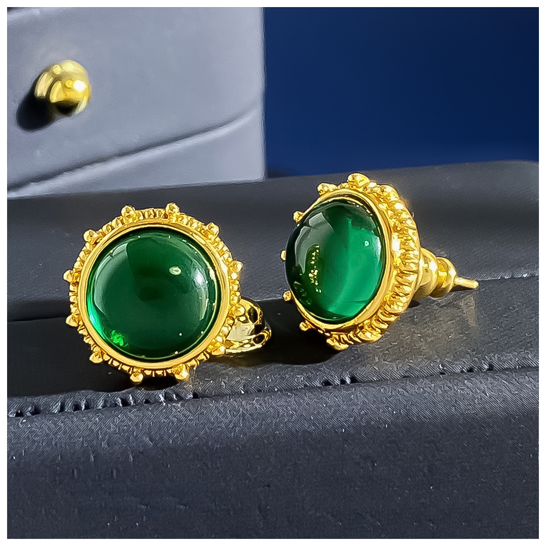 Designer Earrings for Women Vintage Antique Court Colorful Gemstone Brushed Sunburst Geometric Earrings Luxury Jewlery Designer for Women Elegant Spar