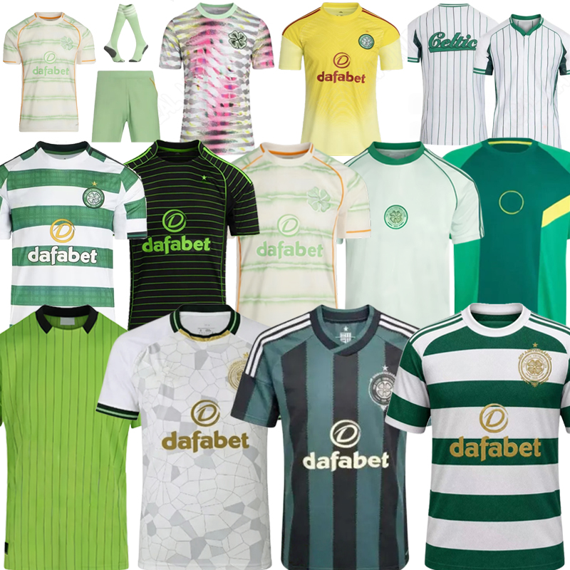 Celts 26 27 Jerseys Home Away EDOUARD Celticfc Jerseys 25 26 men kids sets kit IDAH KYOGO MCGREGOR SCHMEICHEL irish celticfootball jerseys Irish Retro 3XL 4XL