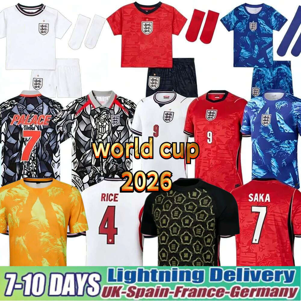 England World Cup 2026 England Kit 26 27 Soccer Jersey 500TH BELLINGHAM Football Shirt Top Jersey RASHFORD KANE SAKA RICE FODEN National Team Men
