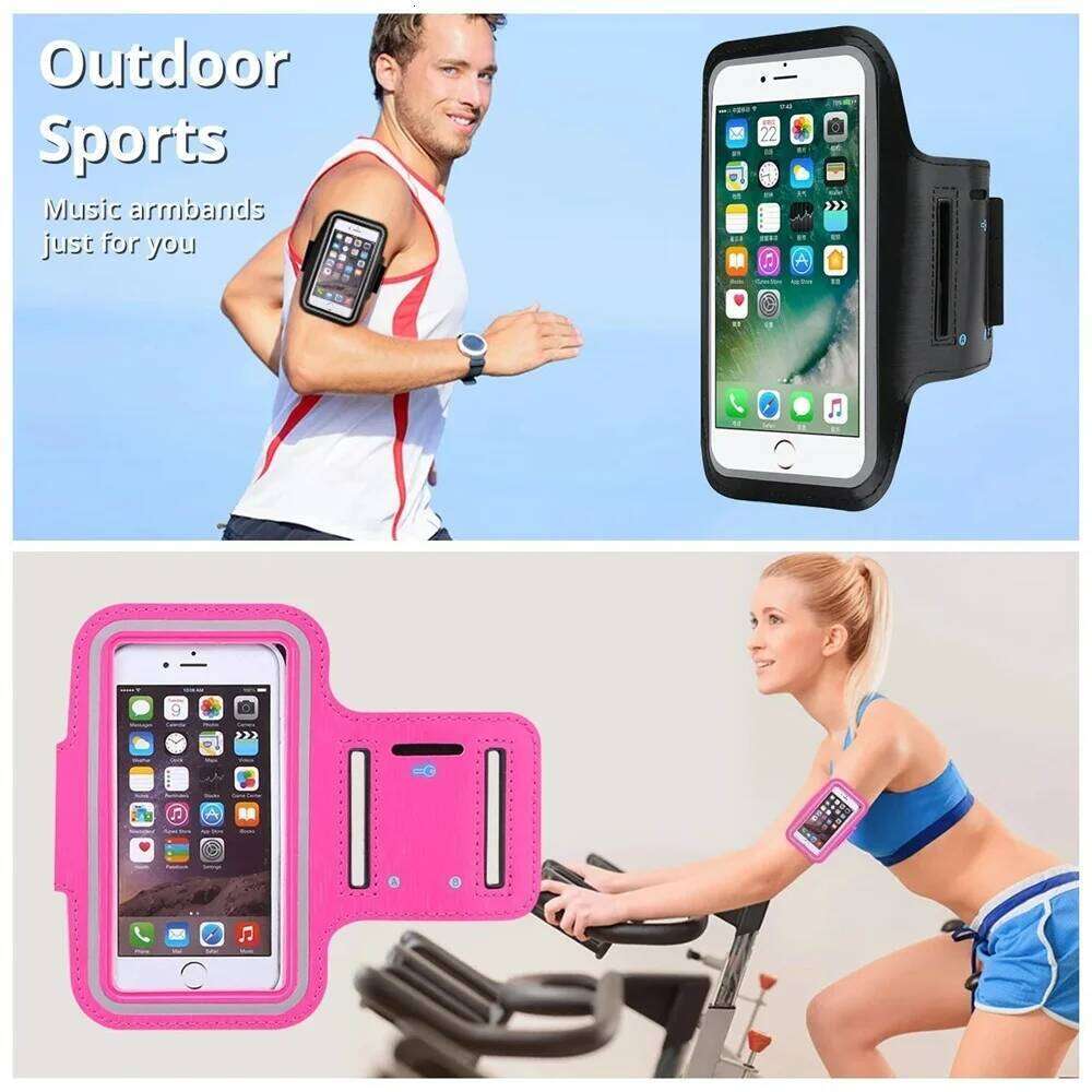 Sports Phone Armband Gym Running, Outdoor Sweatproof Arm Band Holder, Universal Case for iPhone Samsung Mobile Phones 7 inch