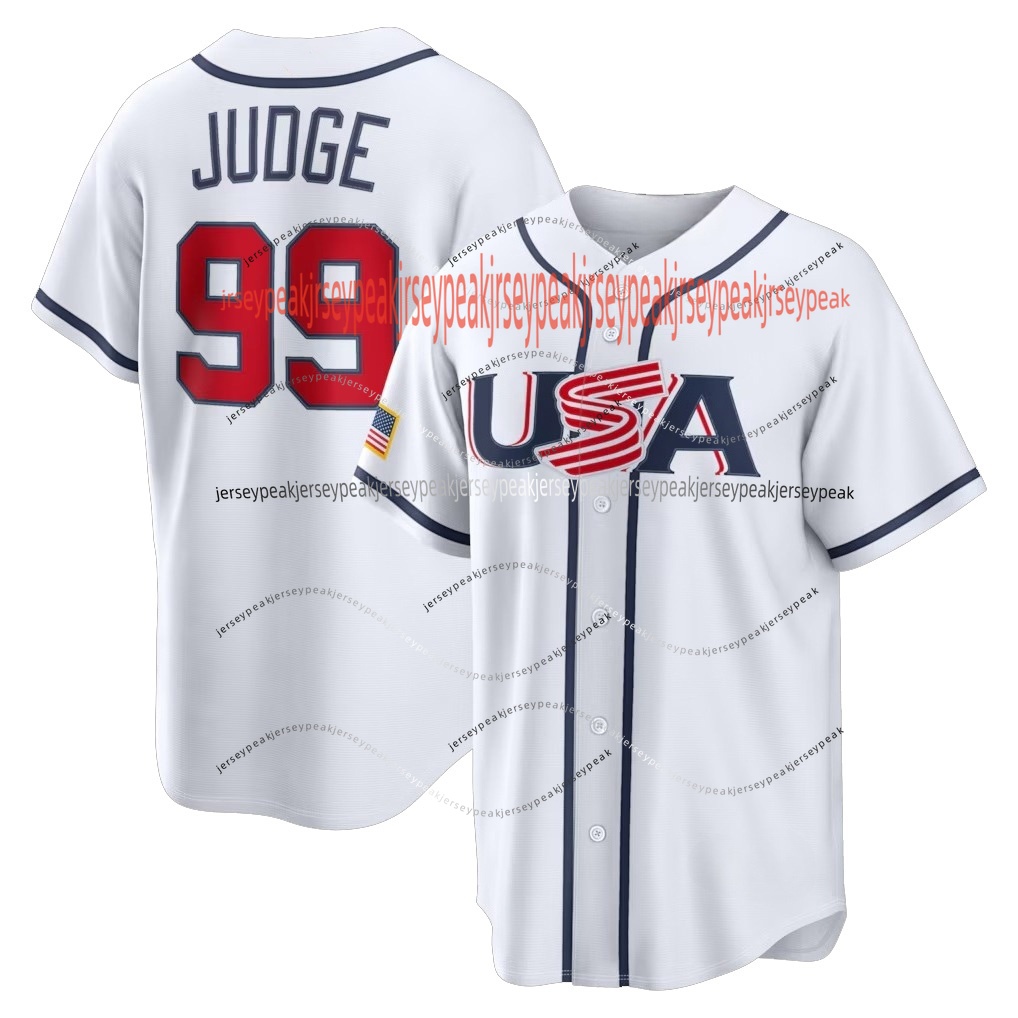 20 Alonso Team USA 2026 Jersey World Baseball Classic Crow-Armstrong Skenes Raleigh Realmuto Schwarber Dlaz Tucker Bregman Carroll