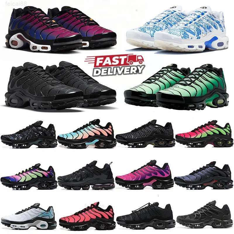 tn tnss chaussure Designer Running Shoes Plus tn3 1Triple Black White Hyper Pink Volt Lisboa Naples Mens Women Gradient Sneakers Tuned outdoor Sports 