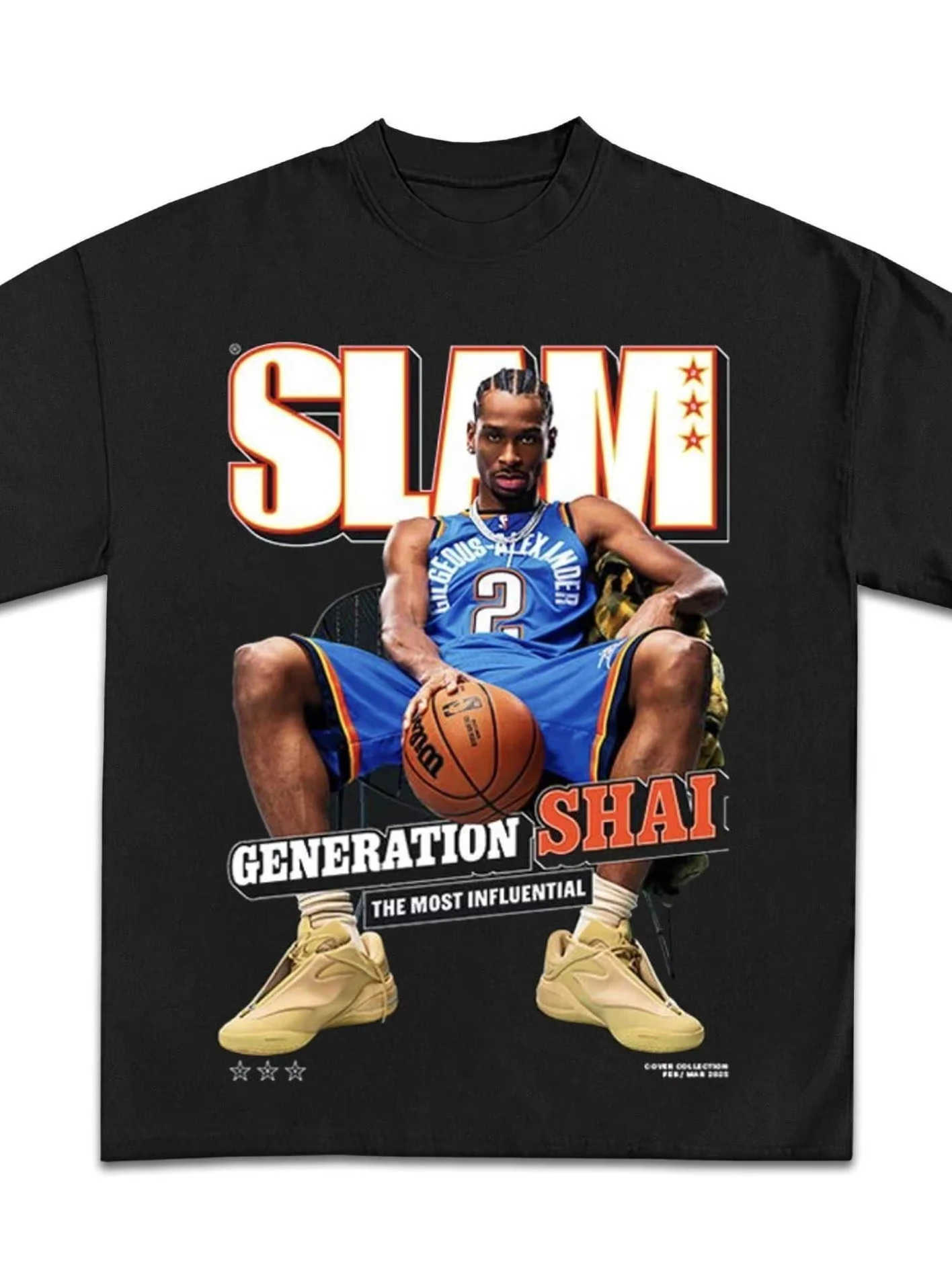 Shai Alexander Slam Graphic Tee Premium Quality Heavyweight Basketball Shirt For Adults H260506