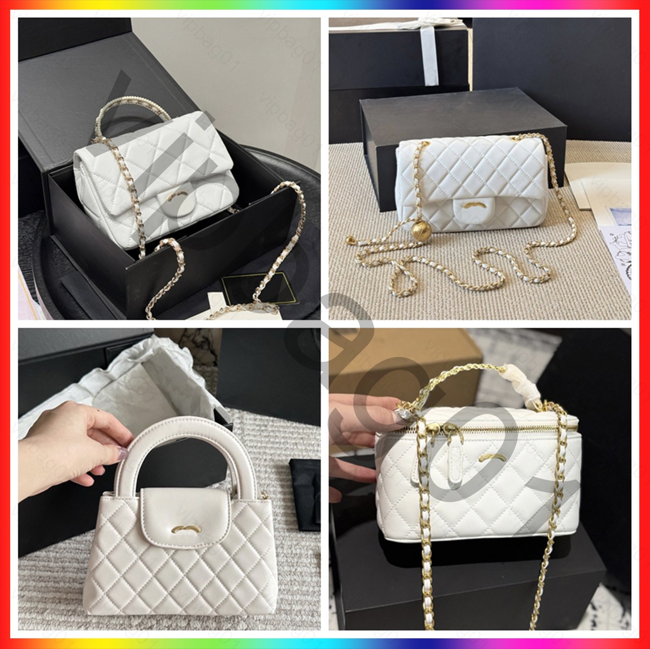 10A Luxury cc bag designer crossbody shoulder bag women's makeup bag sacchanel chain vanity bag high quality toiletry bag fashion classic tote handbag purse wallet 02