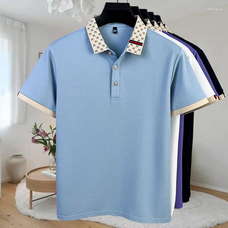 Mens Polos 2026 Summer Short Sleeved Solid Color Polo Shirt Comfortable Wrinkle Resistant Breathable Casual High-quality T-shirt