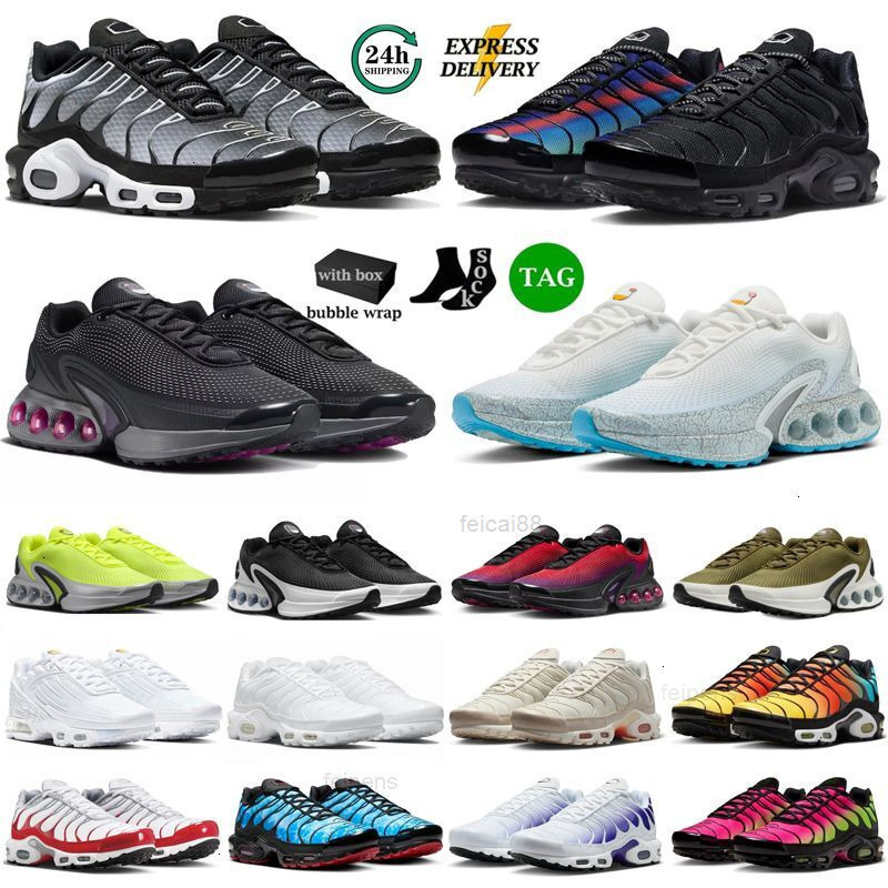 With Box Tn Shoes Tn Plus Running Shoes Dn Designer Sneakers Mens Womens Utility Triple Black White Blue Pink Bright Green Tnss Tns Trainers Walking S