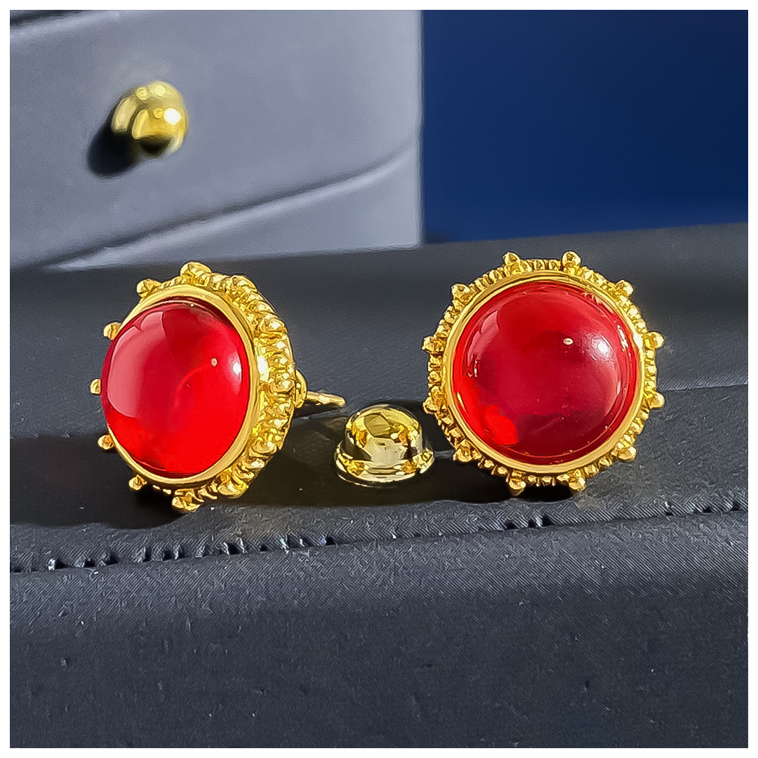Designer Earrings Women Vintage Retro Court Gemstone Brushed Sunflower Shape Stud Earrings Luxury Jewlery Designer for Women Timeless Elegant Statemen