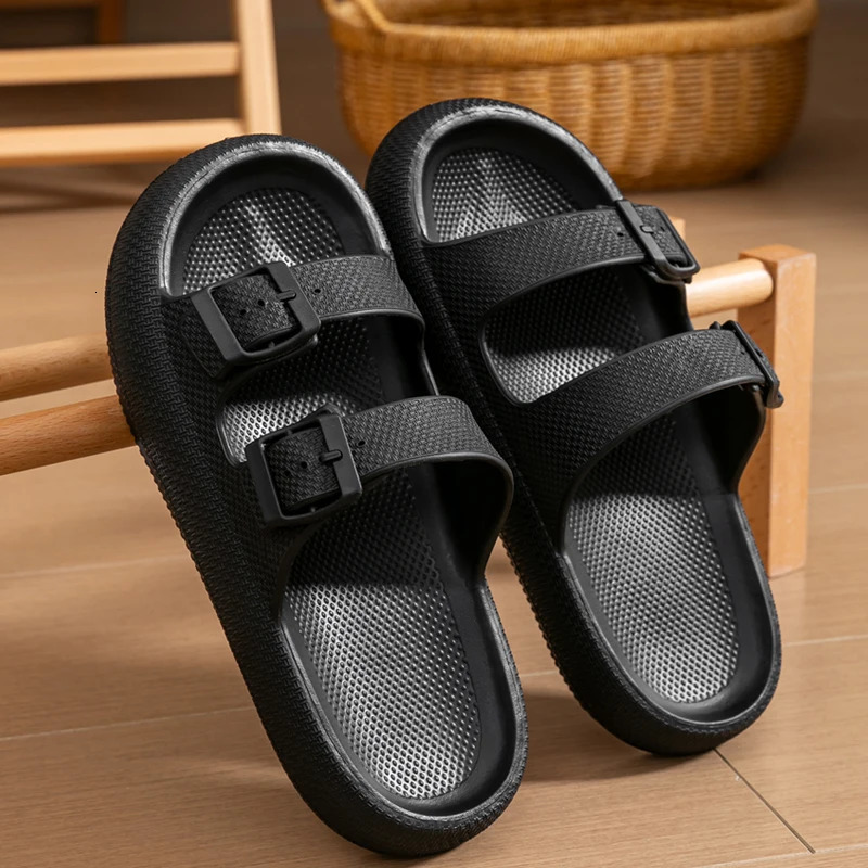 Mens Outdoor Fashion Thick Sole Sandals - Non-Slip Shower Slippers for Bathroom Lightweight Comfortable House Slipper 260625 - view 3