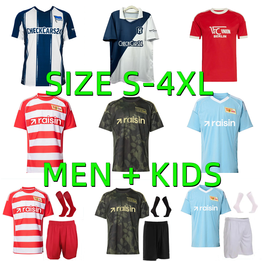 25 26 Hertha BSC Soccer Jerseys 2025 2026 Limited Version PIATEK CUNHA CORDOBA DARIDA STARK Union Berlin KRUSE Haraguchi TEUCHERT FRIEDRICH football shirt Men kids
