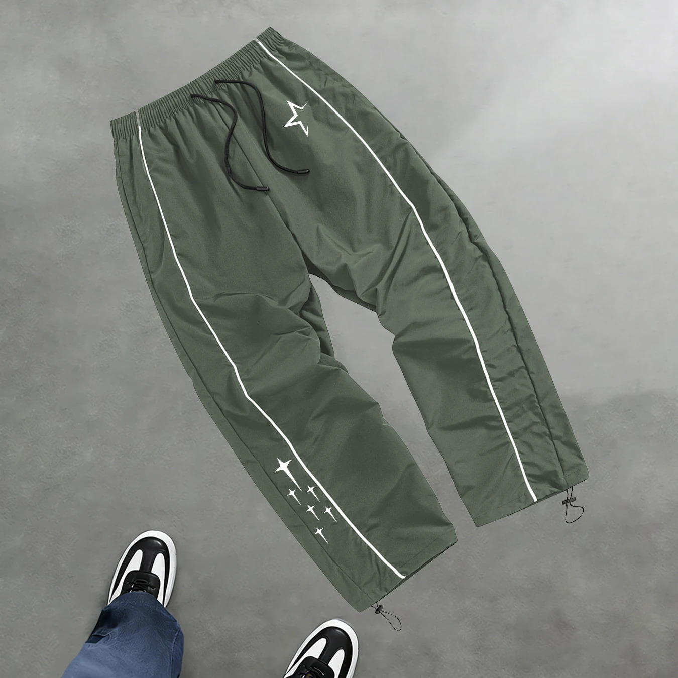 Mens Star Print Casual Sports Trouser Spring And Summer Fitness Training Trousers Suitable For Everyday Commute Trendy Outfits 260506