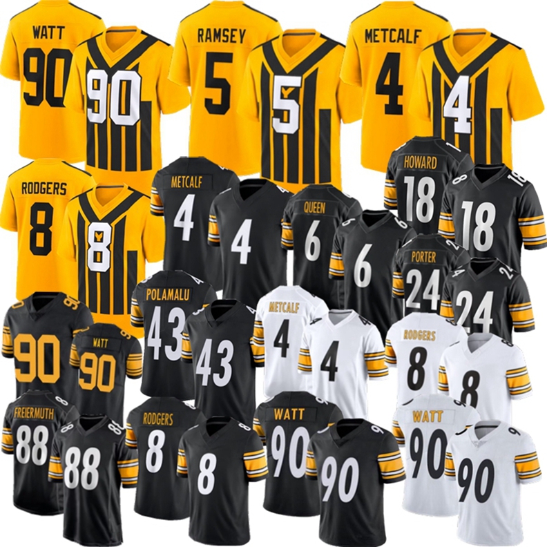 2026 Pittsburghcity SteelersS Jersey Aaron Rodgers DK Metcalf TJ Watt Football Jersey Pittman Jalen Ramsey Howard Boswell Polamalu Freiermuth Heyward