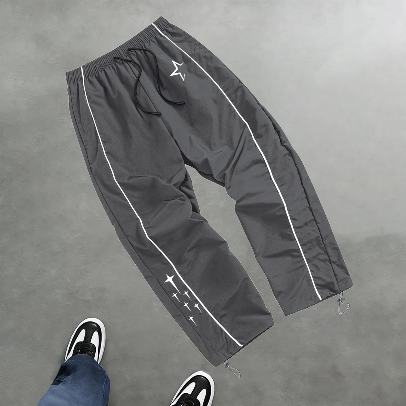 Mens Star Print Casual Sports Trouser Spring And Summer Fitness Training Trousers Suitable For Everyday Commute Trendy Outfits 260506