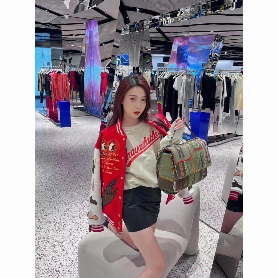 Y2k streetwear loose letter oversized jacket mens fashionable gothic embroidery pattern Harajuku button baseball 251114