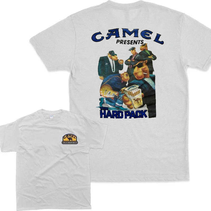Retro Car Camel Cigarettes T-Shirt Vintage Cotton Tops Tee Short Sleeve Casual Streetwear Oversized Women Men Clothing Motosport H260506