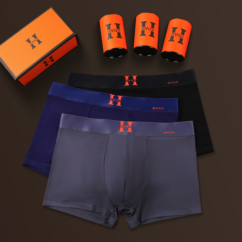 Comfortable Elastic Daily Wear Plus Size Designer Magnetic Mens Underwear Modal Ultra Thin Breathable Tech Temperature Sensing Square Boxer Briefs