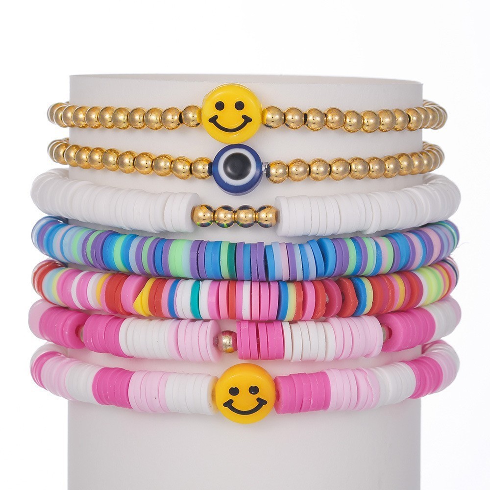Charm Bracelets Trendy Acrylic Bohemian Set for Women Multilayer Seed Beads Chain Bracelet Bangles Ladies Diy Fashion Jewellery 231027