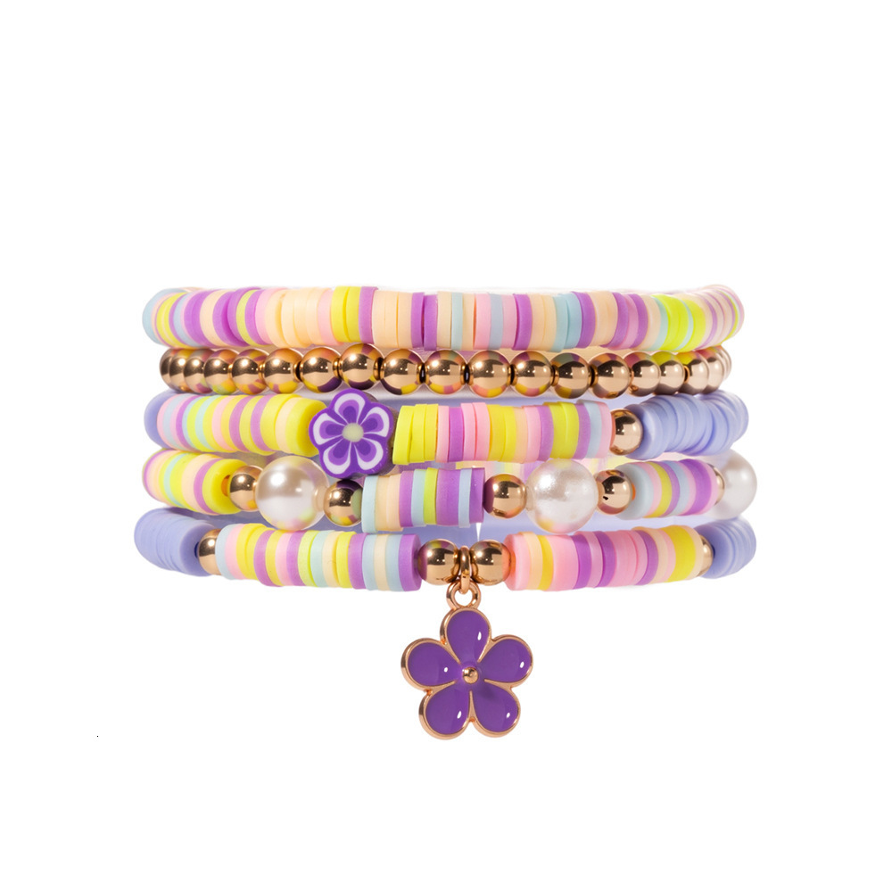 Charm Bracelets Trendy Acrylic Bohemian Set for Women Multilayer Seed Beads Chain Bracelet Bangles Ladies Diy Fashion Jewellery 231027